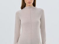 Лонгслив с шерстью, Бежевый