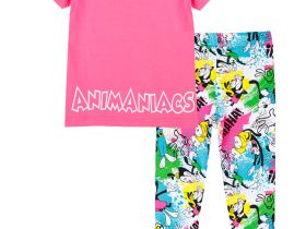 Комплект трикотажный для девочек: фуфайка (футболка), брюки (легинсы)