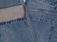 Прямые джинсы, Синий