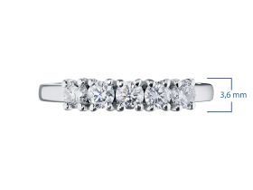 Классическое кольцо из белого золота с бриллиантами э0901кц10161600