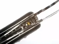 Складной нож спасателя Victorinox Dual Pro One Hand, сталь X55CrMo14, рукоять нейлон, красный