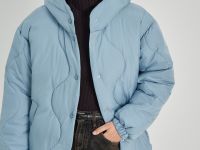 Полупальто утепленное с воротником-стойкой