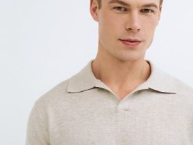 Поло с длинным рукавом, Белый