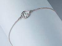 Браслет из серебра с бриллиантом э0601бр06210512