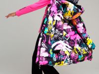 Пальто текстильное с полиуретановым покрытием для девочек