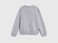 Свитшот с объёмным принтом для девочек, Серый