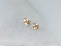 Пусеты из желтого золота с бриллиантами э0301пс02200214