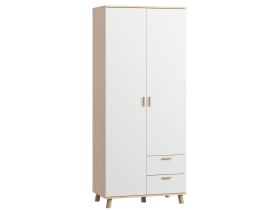 Распашной шкаф Пронто 2-90x210 Береза/Белый