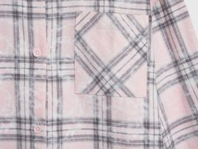 Рубашка в клетку для девочек, Розовый