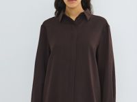 Блузка из модала, Коричневый