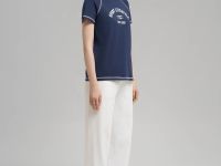 Футболка slim fit из хлопкового джерси