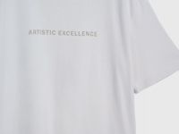 Футболка с текстовым принтом, Белый