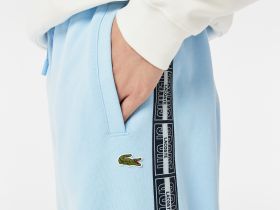 Спортивные брюки-джоггеры Lacoste в полоску с логотипом