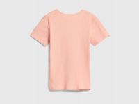 Футболка в рубчик с вышивкой для девочек, Розовый