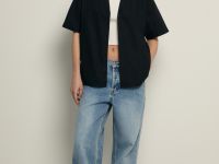 Блузка из хлопка с коротким рукавом