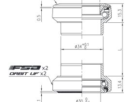 Рулевая колонка FSA Orbit UF - NO.2N 1 1/8" AHEADSET (черный)
