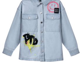 Куртка текстильная джинсовая для девочек