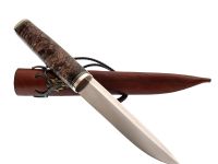 Нож Финка Том, сталь Elmax, рукоять карельская береза