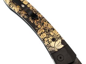 Складной нож Kizer Momo Russian Pattern, сталь Nitro-V, рукоять G10 c принтом