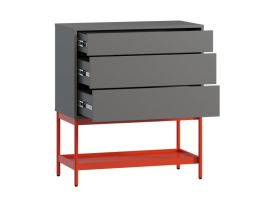 Комод Изи 80x91 Графитовый/Оранжевый