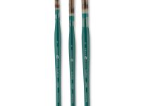 Кисть синтетика №4 круглая "Ладога", короткая ручка, пластиковая обойма