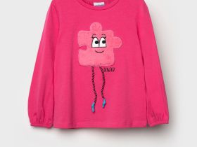 Джемпер трикотажный для девочек (футболка с длинными рукавами)