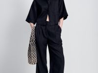 Рубашка изо льна с коротким рукавом