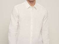 Рубашка из льна с длинным рукавом