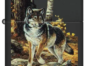 Зажигалка ZIPPO Linda Picken с покрытием Black Matte, латунь/сталь, черная, матовая