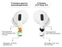 Комплект наклеек VLP Easy Art Бэтмен для Apple AirPods Pro / Pro 2 (2 шт.)