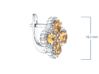 Серьги из белого золота с цитринами э4773сг09210412