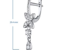 Серьги из белого золота с бриллиантами э0901сг04196200