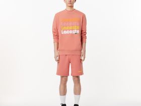 Мужской флисовый свитшот Lacoste с принтом