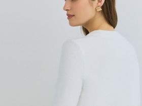 Джемпер с коротким рукавом, Белый