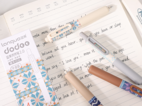 Набор ручек гелевых, автоматические Languo, 0,5 мм, 4 шт, чернила черные 3