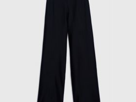 Брюки из полупрозрачной ткани, Черный