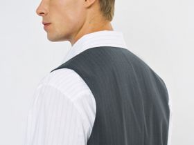 Жилет в полоску O'STIN x Яндекс Книги, Серый