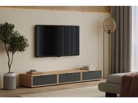 ТВ-тумба Флавир 210x27 Рогожка Графитовый