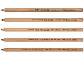 Карандаш масляный художественный Faber-Castell "Pitt" черный, твердый