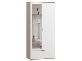 Распашной шкаф Стелла 2.1-90x200 Дуб Барбера с зеркалом