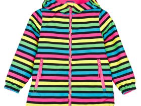 Куртка текстильная с полиуретановым покрытием для девочек (ветровка)