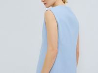 Жилет из поливискозы, Голубой
