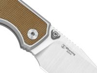 Складной нож Kizer Wharning, сталь S45VN, рукоять алюминий/микарта, коричневый