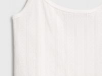 Пижамная майка из ажурного трикотажа, Белый