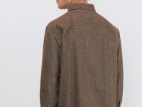 Рубашка с длинным рукавом, Коричневый