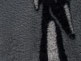 Пушистый джемпер с принтом собаки, Серый