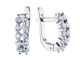 Серьги из белого золота с бриллиантами э4701сг10175900
