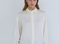 Блузка из сатина, Бежевый