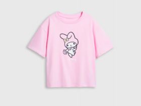 Футболка с принтом для девочек, Розовый