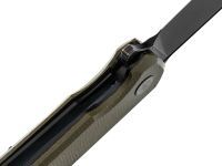 Складной нож Petrified Fish Tunny PFB05GRMDW, сталь Sandvik 14C28N, рукоять микарта, зеленый